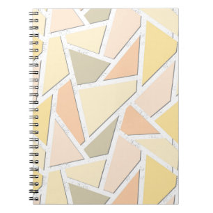 Lemon yellow mosaic pattern notebook