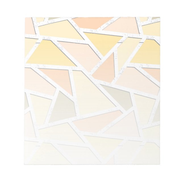 Lemon yellow mosaic pattern notepad (Front)