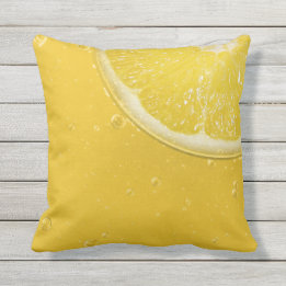 Lemon Yellow Outdoor Pool Pillow