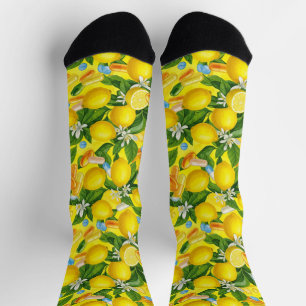 Lemon Yellow Pills Pharmacy Socks