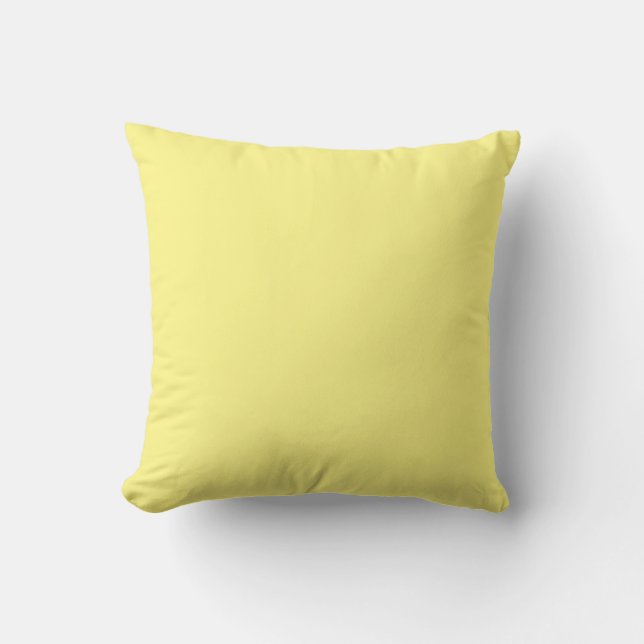 Lemon yellow plain pillow without design (Front)