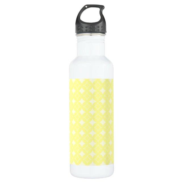 Lemon yellow shippo pattern 710 ml water bottle (Front)
