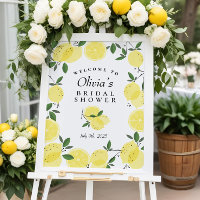 Lemon Yellow Shower Welcome Sign