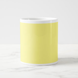 Lemon yellow, solid color, large coffee mug