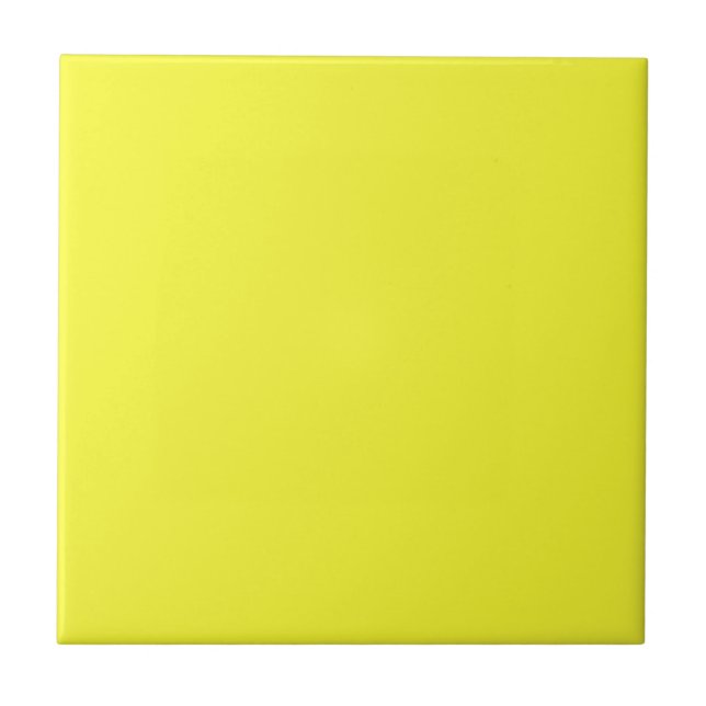 Lemon Yellow Solid Color Tile (Front)