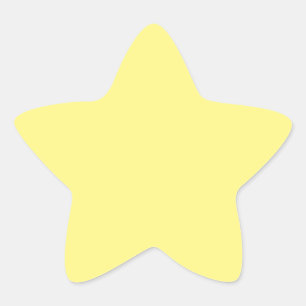 Lemon yellow, solid colour, star sticker
