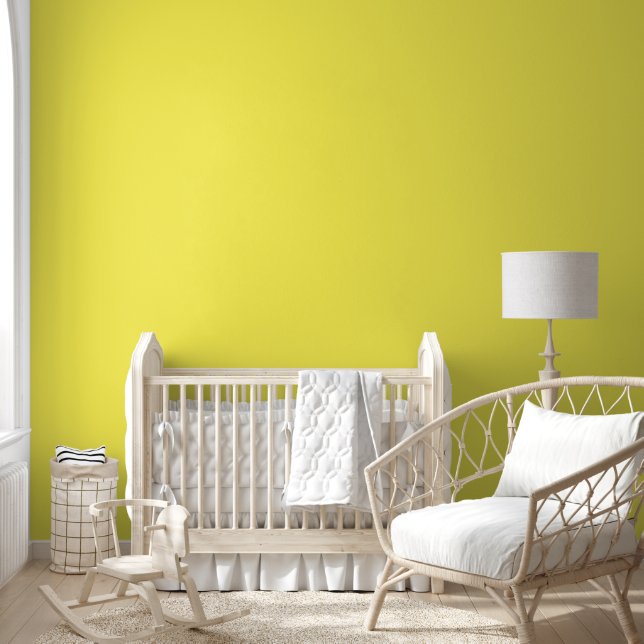 Lemon Yellow Solid Simple One Colour Minimal Wallpaper (Kids)