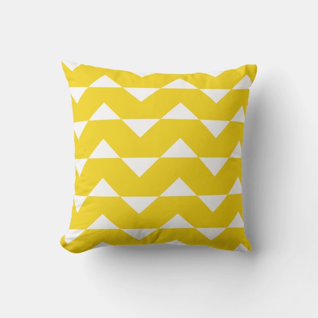 Lemon Yellow Sparre Pattern Accent Pillow (Front)