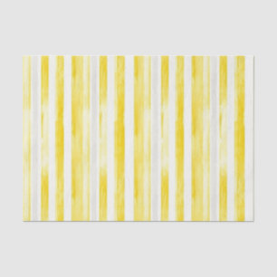 Lemon Yellow Stripes Bridal Shower  Tissue Paper