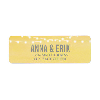 Lemon Yellow Watercolor String Lights