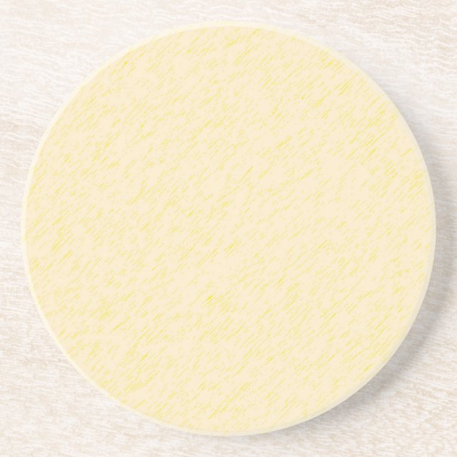 Lemon Zest print - yellow faun accessories custom Coaster (Front)