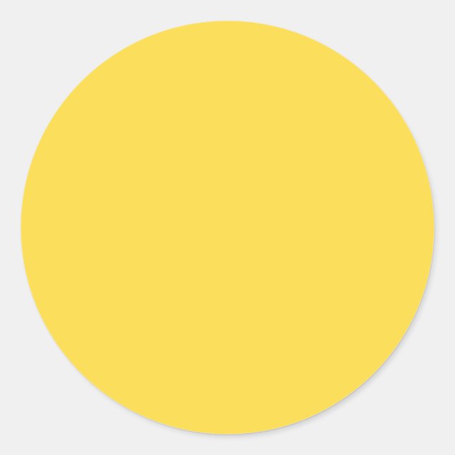 Lemon Zest Yellow Trend Colour Customised Template Classic Round Sticker (Front)