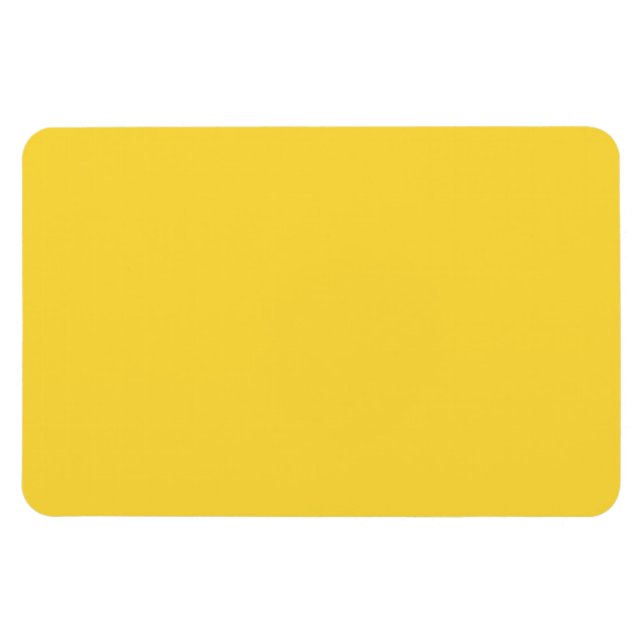 Lemon Zest Yellow Trend Colour Customised Template Magnet (Horizontal)