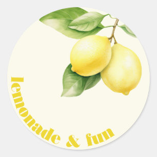 Lemonade and Fun, Birthday Sticker