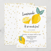 Lemonade and so much fun invitation