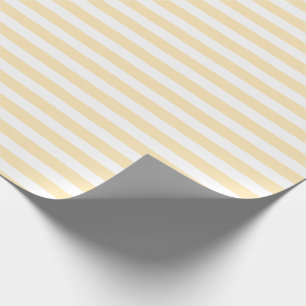 Lemonade and White Simple Horizontal Striped Wrapping Paper