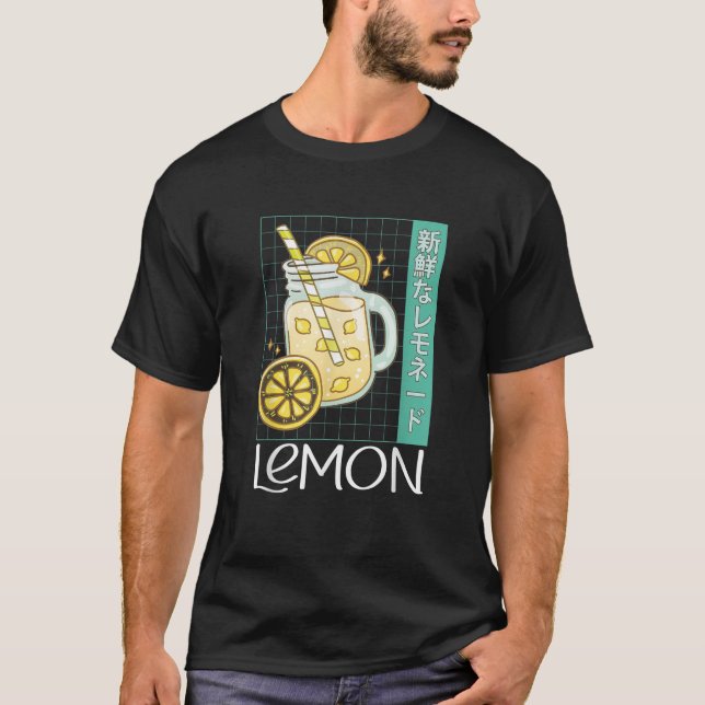 Lemonade Anime Soft Grunge Aesthetic Pastel Goth L T-Shirt (Front)