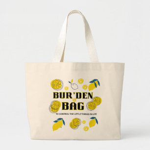 LEMONADE ANYONE, Large Canvas Women's BUR'DEN Tote Bag