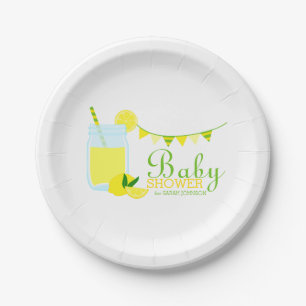 Lemonade Baby Shower Paper Plate