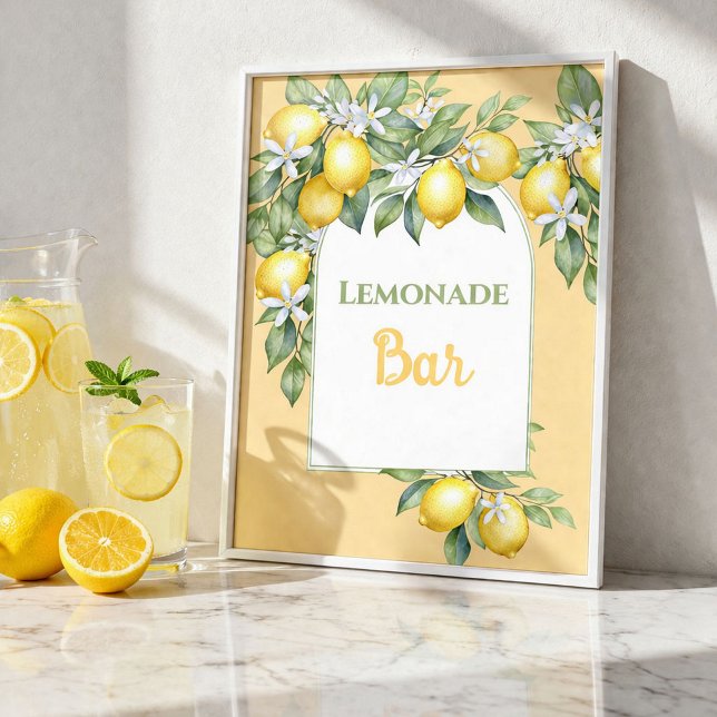 Lemonade Bar Birthday Poster (Creator Uploaded)
