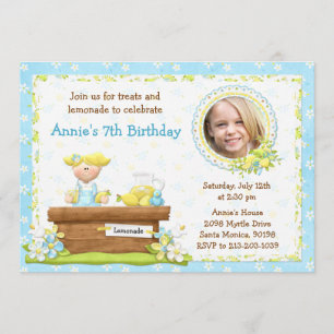 Lemonade Birthday Party Invitation