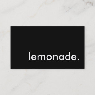 lemonade. business card