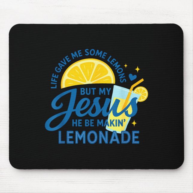 Lemonade Christian Apparel Religious Jesus  Mouse Mat (Front)