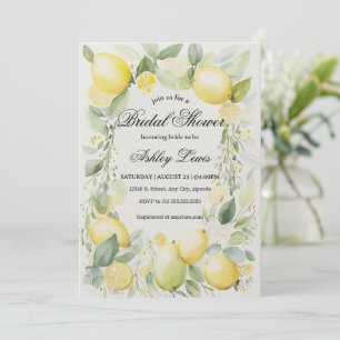 Lemonade Citrus bridal shower invitation