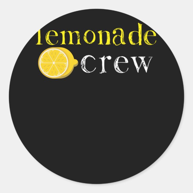 Lemonade Crew Cute Lemonade Stand Workers Classic Round Sticker (Front)
