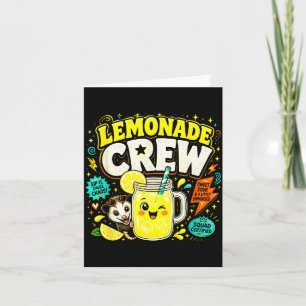 Lemonade crew funny cute kids lemonade stand card
