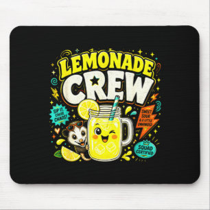 Lemonade crew funny cute kids lemonade stand mouse mat