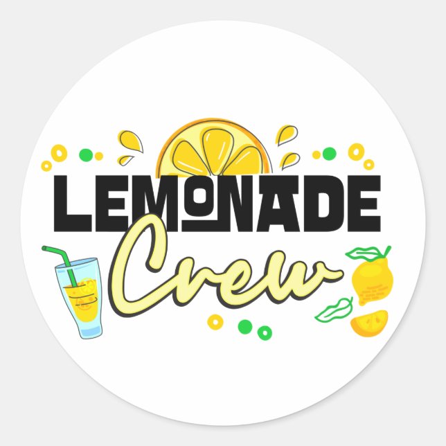 Lemonade Crew Juice Stand Owners Lemon Lovers  Classic Round Sticker (Front)