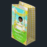 Lemonade Dark Skin Boy Happy Birthday Small Gift Bag<br><div class="desc">This cute and whimsical birthday gift bag can be personalised with a name or title such as son, grandson, nephew, friend etc. It features a black hair son with dark skin at a yellow lemonade stand which is decorated with flowers and bunting. In the background is a blue sky, sunshine...</div>