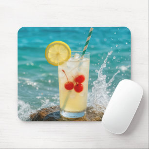 Lemonade Drink On Ocean Rock Mouse Mat