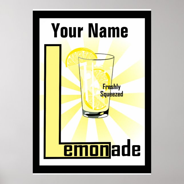 Lemonade Freshly Squeezed Custom Poster (Front)