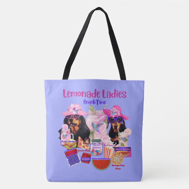 Lemonade Ladies Snack Time Tote Bag (Front)