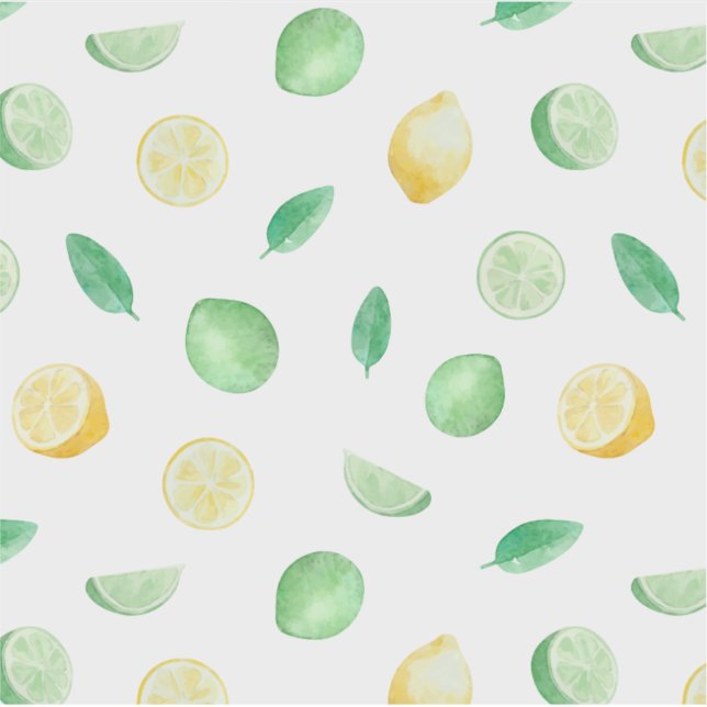 Lemonade lemon and green limes watercolor pattern (Front)