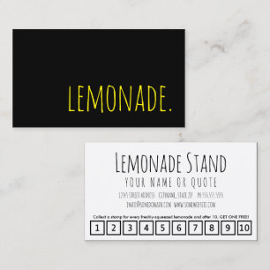 lemonade. loyalty punch card
