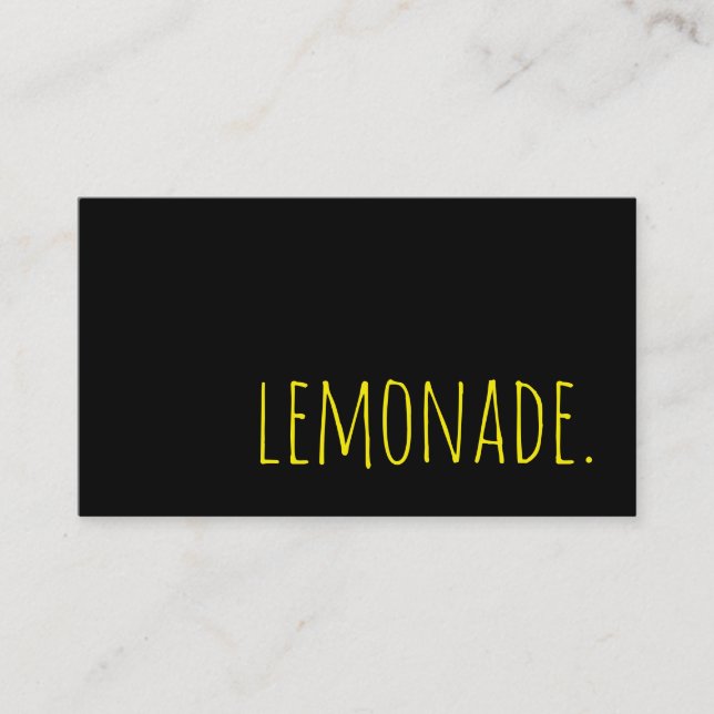 lemonade. loyalty punch card (Front)