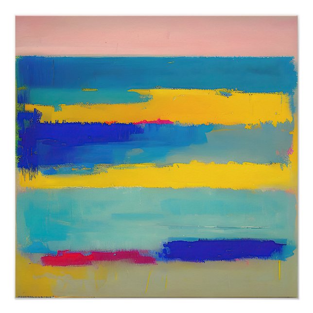 "Lemonade Lullaby" Abstract Art Poster (Front)