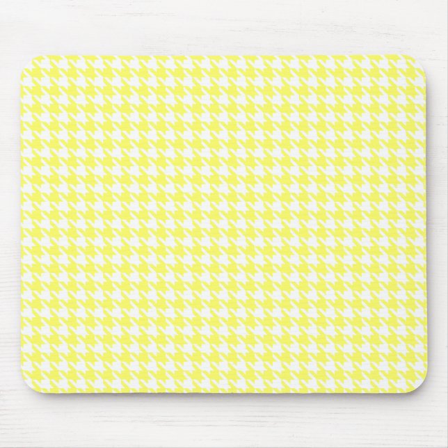 Lemonade Modern Houndstooth at Emporiomoffa Mouse Mat (Front)
