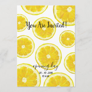 Lemonade Opening Day Invitation. Fruit stand card