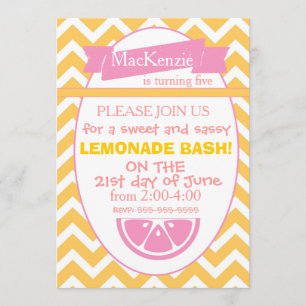 Lemonade Party Invitation