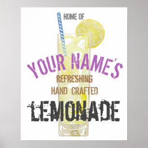 Lemonade Personalised Poster
