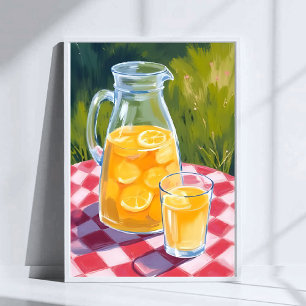 Lemonade Picnic   Lemons Fruit Painted Poster
