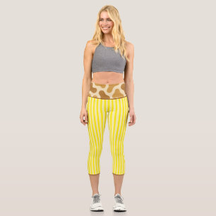 "LEMONADE SAFARI" HIGH-WAIST CAPRI LEGGINGS