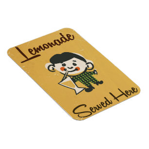 Lemonade Served here vintage Drinks commercial Magnet