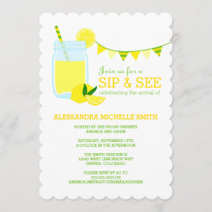 Lemonade Sip and See Party Invitation