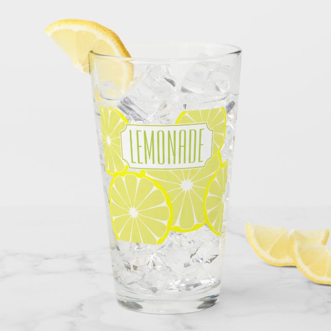 Lemonade Slice Glass Tumbler  (Front Ice)