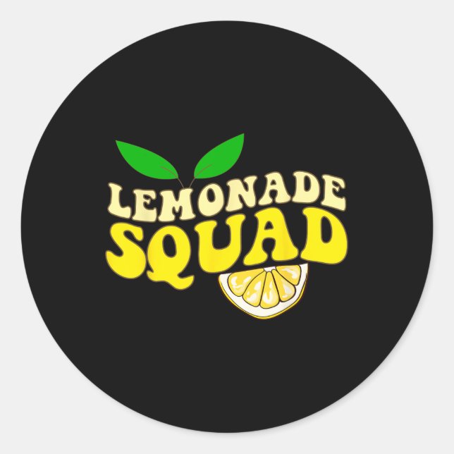 Lemonade Squad Funny For Stand Boss Lemon Juice Su Classic Round Sticker (Front)